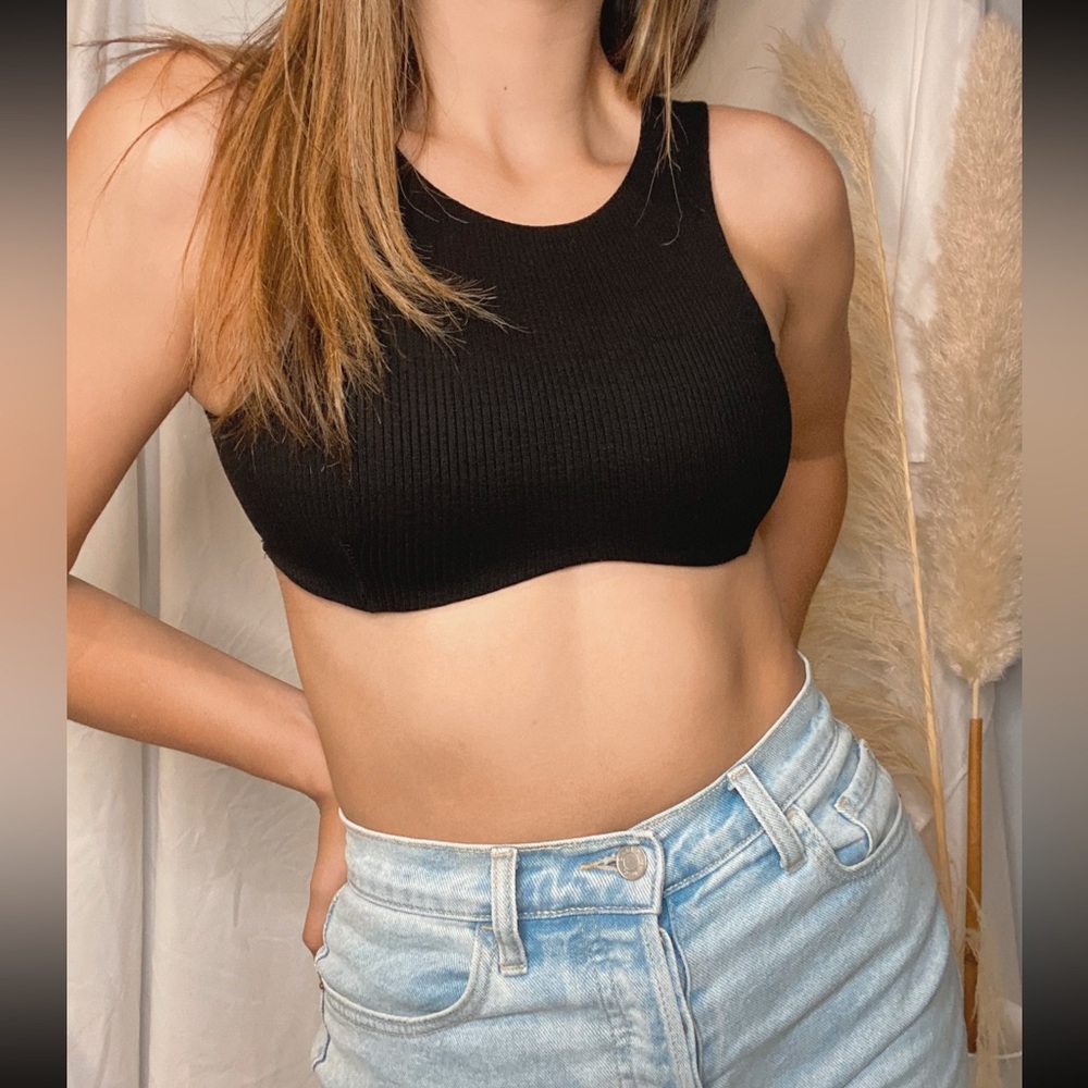 NEW black crop top